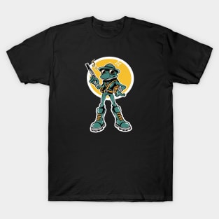 Unique Super Hero Frogman Anime Cartoon Art Character T-Shirt